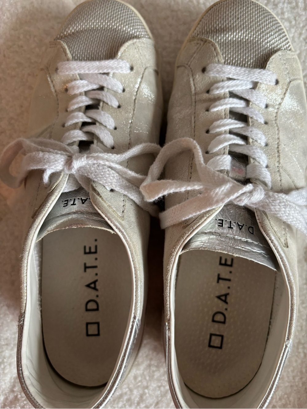 D.A.T.E. Silver metallic Sneakers
